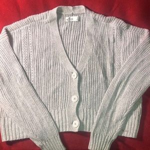 HOLLISTER Crop 3 Button up Sweater Sz Small